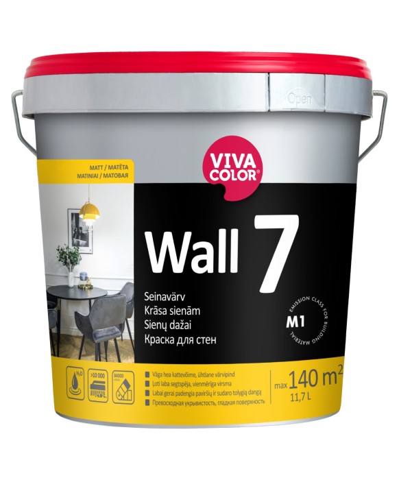 Vivacolor Wall 7 A Sienas krāsa, matēta 11.7L